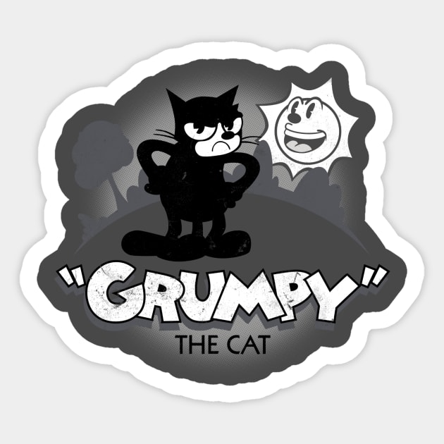 Cranky Cat Sticker by trapperjon